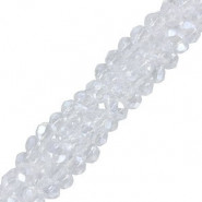 Top Glas Facett Glasschliffperlen 3x2mm rondellen - Crystal-pearl shine coating